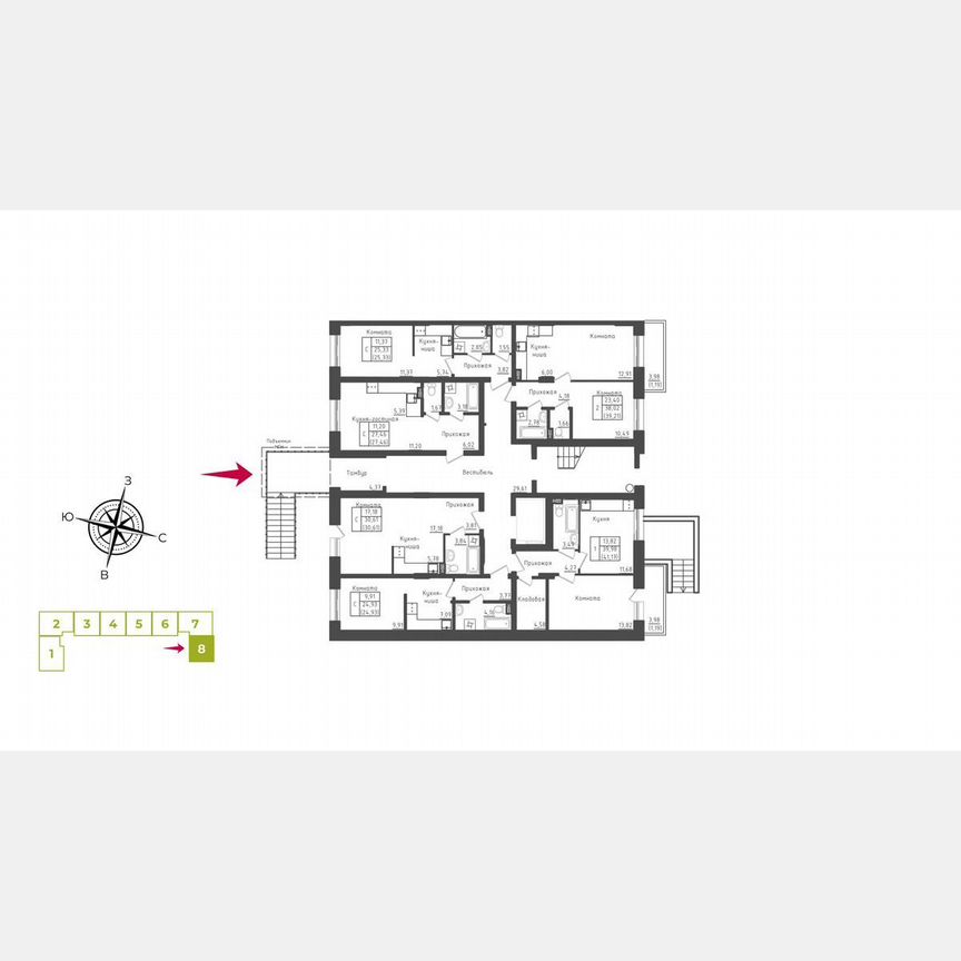 Квартира-студия, 32 м², 1/5 эт.