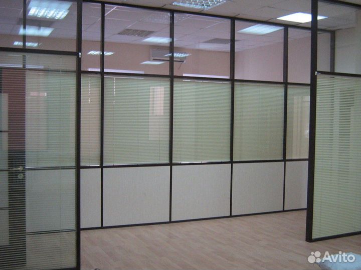 Перегородки из стекла Перегородки из алюминия