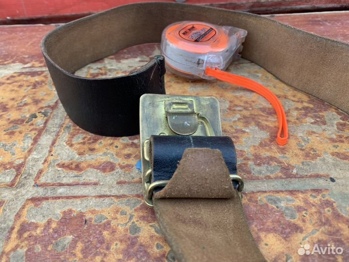 Ремень солдатский кожаный морской СССР