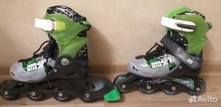 Детские ролики и защита, размер 30-33