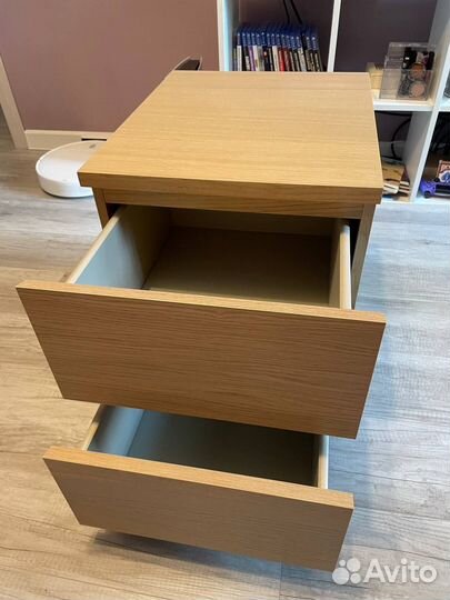 Прикроватная тумба мальм Malm Икея дуб сонома