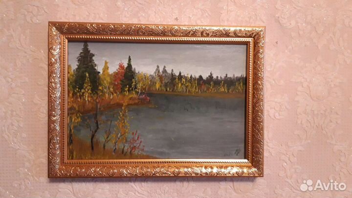 Картина маслом Поздняя осень