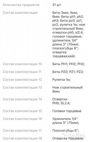 Набор ручного инструмента deko TZ21 (065-0212)