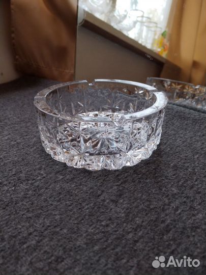 Хрустальная пепельница СССР 5 х 14 см