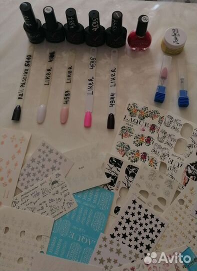 Продам гель лаки, уф лампу, наклейки