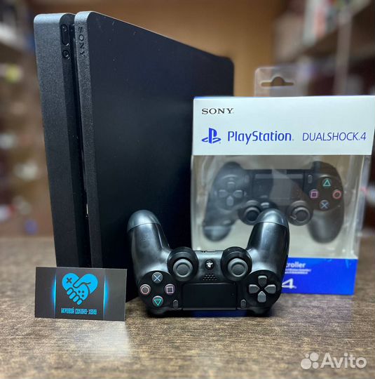 PlayStation 4 Slim 2000 Gb + 2 джойстика PS4 PS