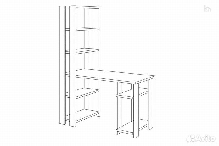 Стол компьютерный Slim стн-180/120 бен
