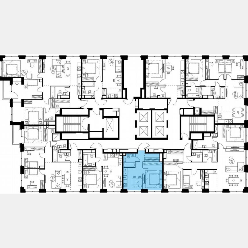 1-к. квартира, 33,1 м², 19/48 эт.