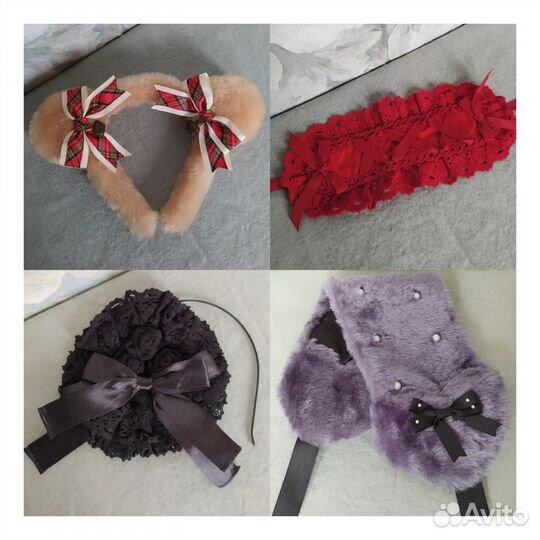 Ободки, хеаддрессы, чепчики в лолита стиле