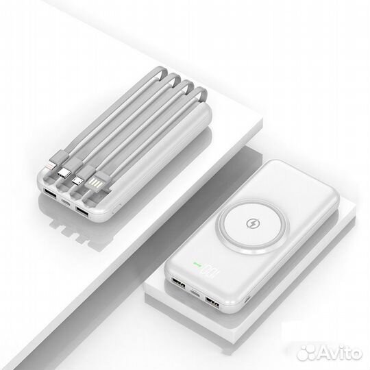 Powerbank 20000 mAh с беспроводной зарядкой