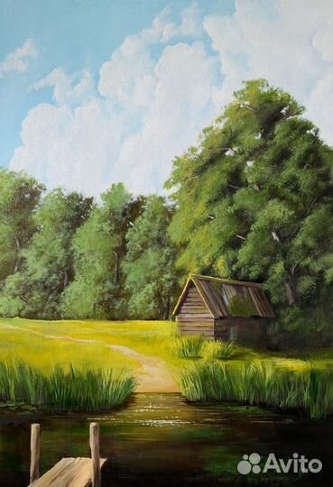Картина маслом на холсте пейзаж