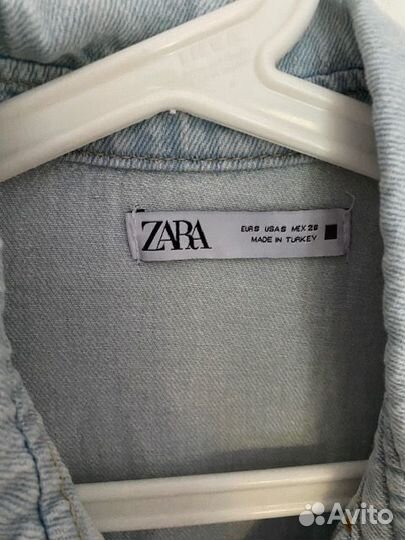 Джинсовая рубашка женская Zara размер S