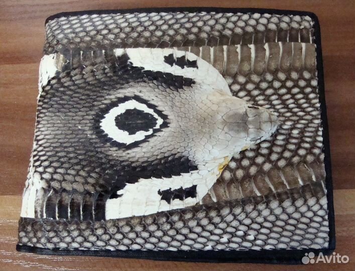 Мужской кошелек портмоне из змеиной кожи