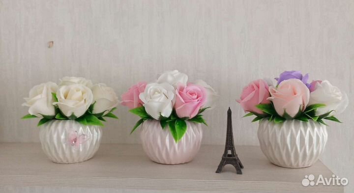 Букет из мыльных роз