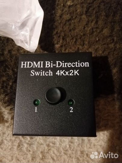 Разветвитель (splitter) hdmi 1-2,2-1 двухканальны