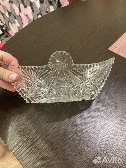 Хрустальная ваза салатник