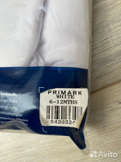 Набор боди белые Primark (6-12 мес.) 74 см