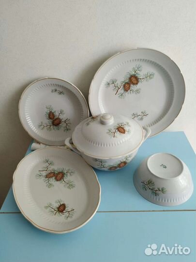 Сервиз столовый Шишки завода Пролетарий СССР