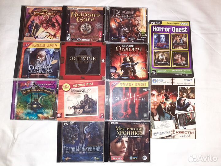 Компьютерные игры (б/у, 22 игры, жанр: RPG/Quest)