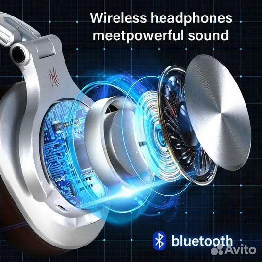 Беспроводные DJ наушники OneOdio Fusion A70 red