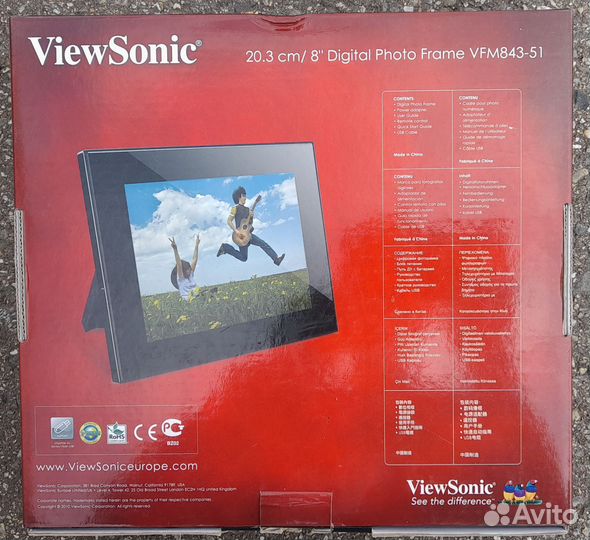 Цифровая фоторамка ViewSonic 20.3 см/8''