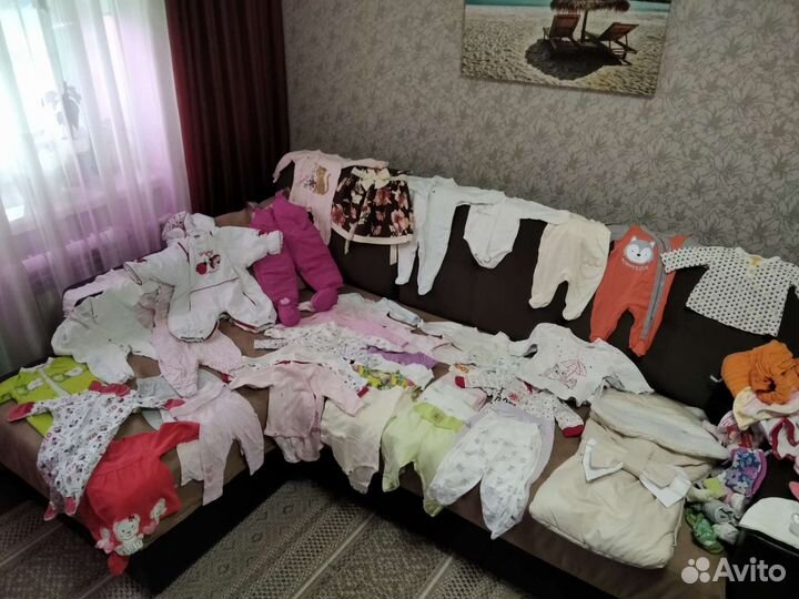 Одежда на девочку 0-3 мес