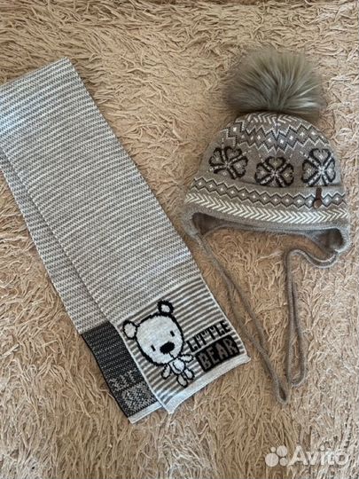 Комплект шапка и шарф для мальчика