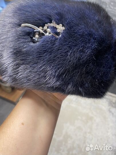 Берет из меха норки