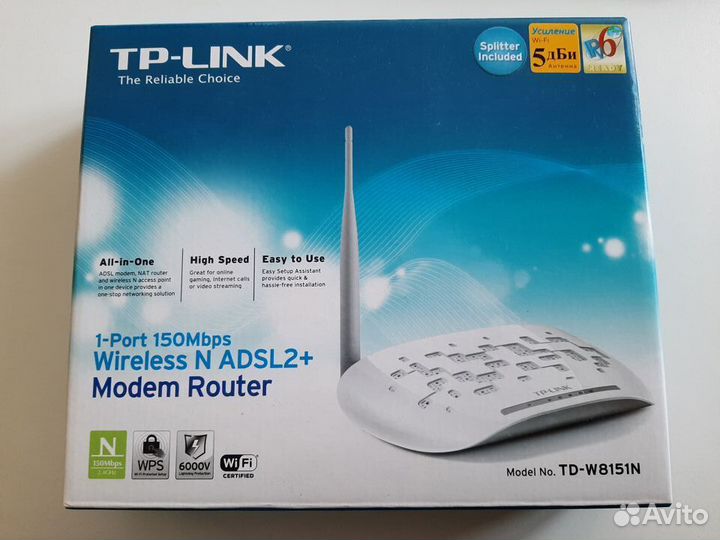 TP-link TD-W8151N роутер Wi-Fi модем