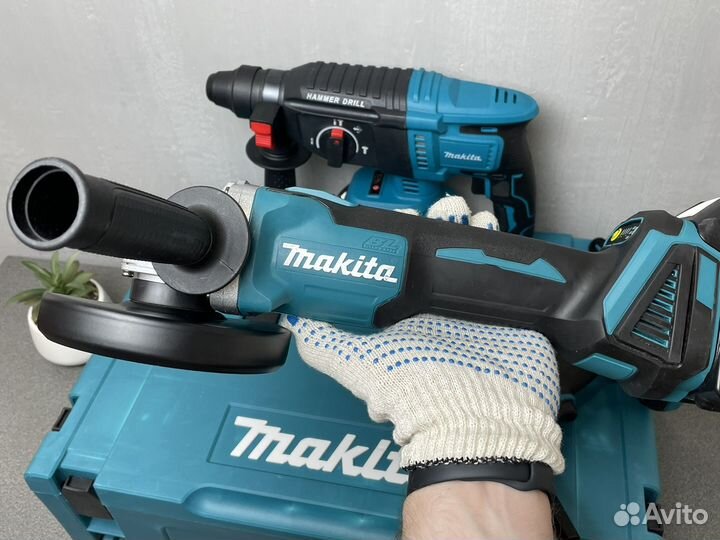 Набор Makita 3в1 ушм, перфоратор, гайковерт