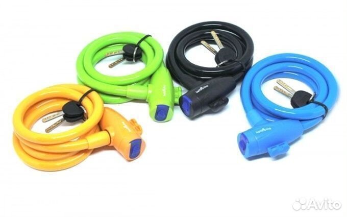 Замок велосипедный противоугонный тросовый 12x1200