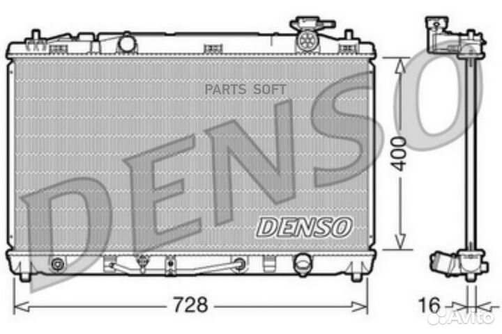 Радиатор 728x400 toyota Camry 2.4 06
