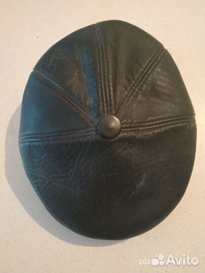 Мужская кепка кожаная