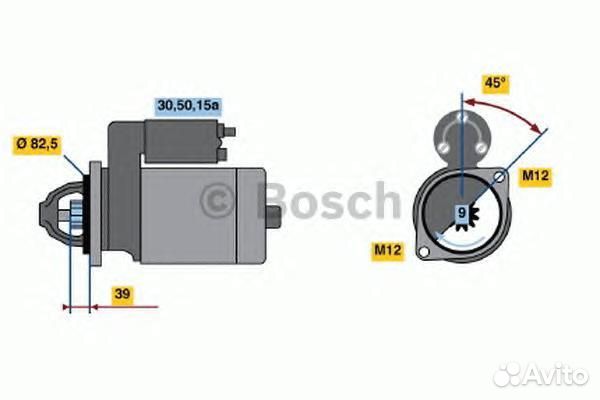Стартер 12V, 1.4KW 0986013600 Bosch