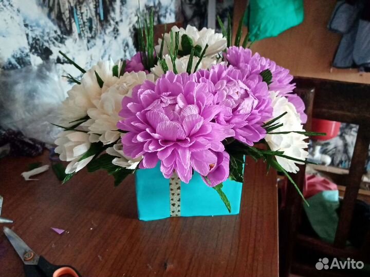 Изготовление цветов с конфетами, оформление букето