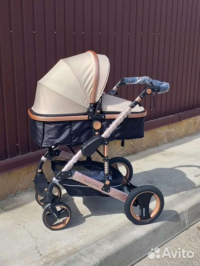 Коляска 2в1/3в1 Новая трансформер (Беж)