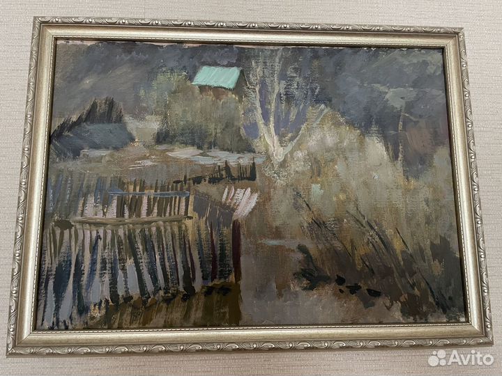 Картина маслом на холсте в рамке