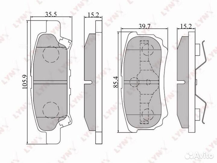 Lynxauto BD-5505 Колодки тормозные дисковые зад