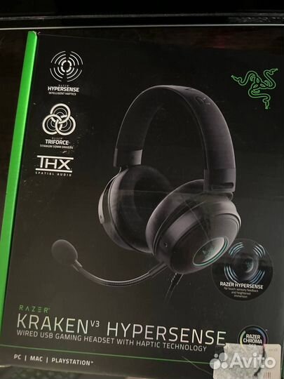 Игровые наушники razer kraken v3 hypersense