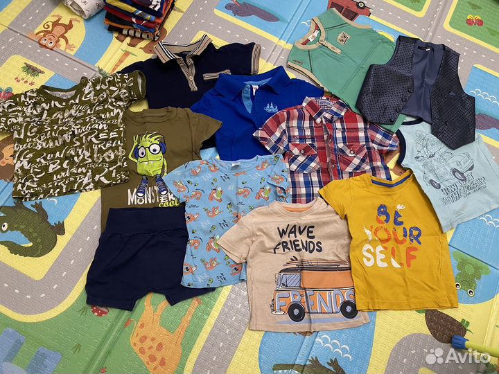Вещи пакетом на мальчика 80 86 92