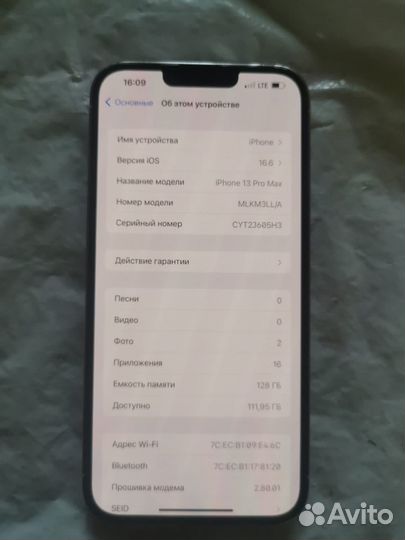 iPhone 13 pro max 128