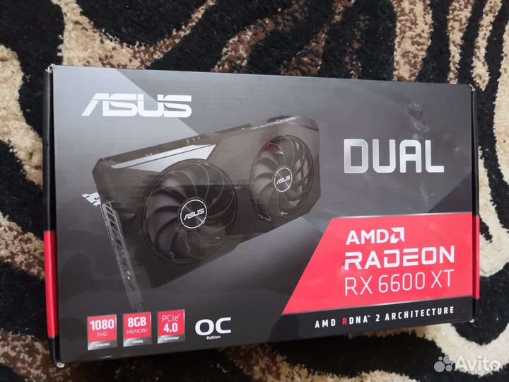 Видеокарта asus Dual Radeon RX 6600 XT OC Edition