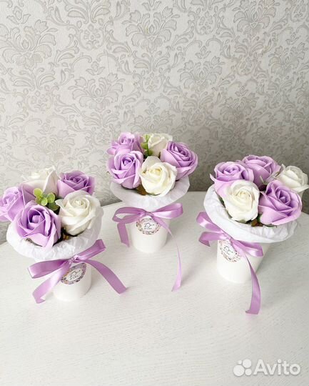 Букет из мыльных цветов подарок цветы