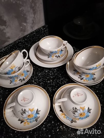 Чайные пары фарфоровые Дулево СССР