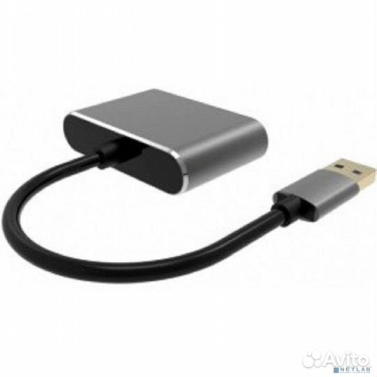 Vcom CU322M Кабель-переходник USB 3.0 (Am) - hdmi(f) +VGA(f), Aluminum Shell