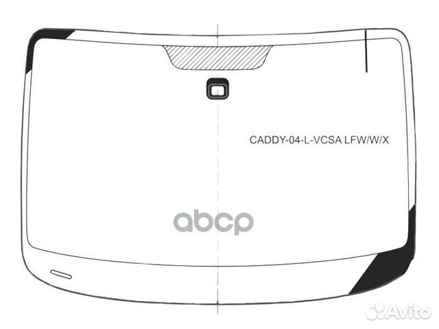 Стекло лобовое (Антенна/ Датчик дождя) Volkswagen Caddy 03-15