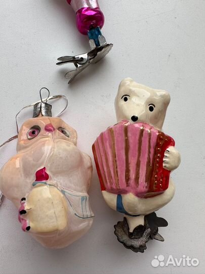 Елочные игрушки СССР на прищепке