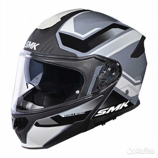 SMK Gullwing Supertour modular helmet Белый/Серый