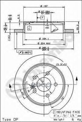 Диск тормозной UV Coated зад 08793611 Brembo
