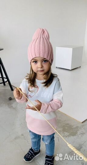 Шапка тыковка детская вязаная